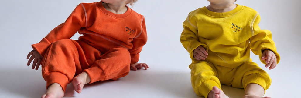 Babies in Main Squeeze and Buttered Up sets